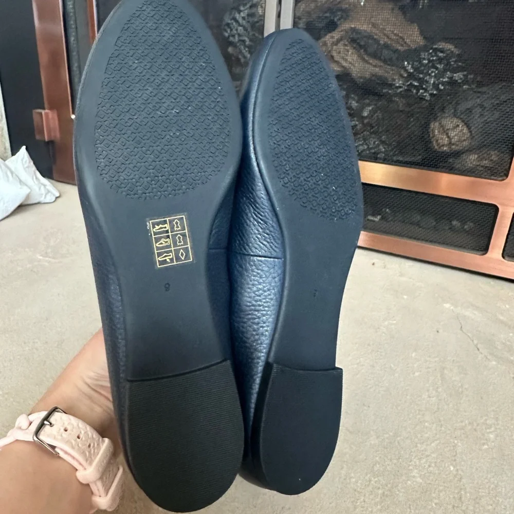 NIB Tory Burch Claire Ballet Flats in Tumbled Navy - Picture 6 of 7